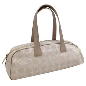 CHANEL CC LOGO TRAVEL LINE MINI ALMA TOP HANDLES BOWLING SATCHEL HANDBAG